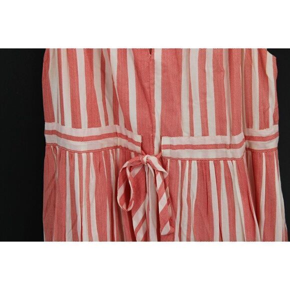 Anthropologie Eva Franco Daylily Stripe Dress Red White Cotton Halter Size L - Picture 6 of 11